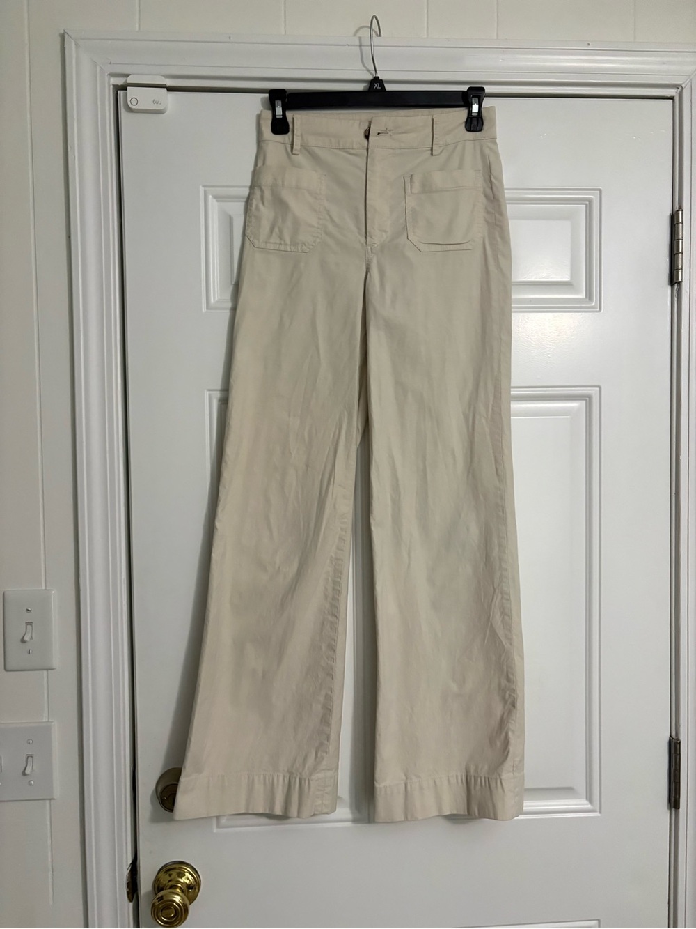 J. Crew Cream High-Waist Trousers
